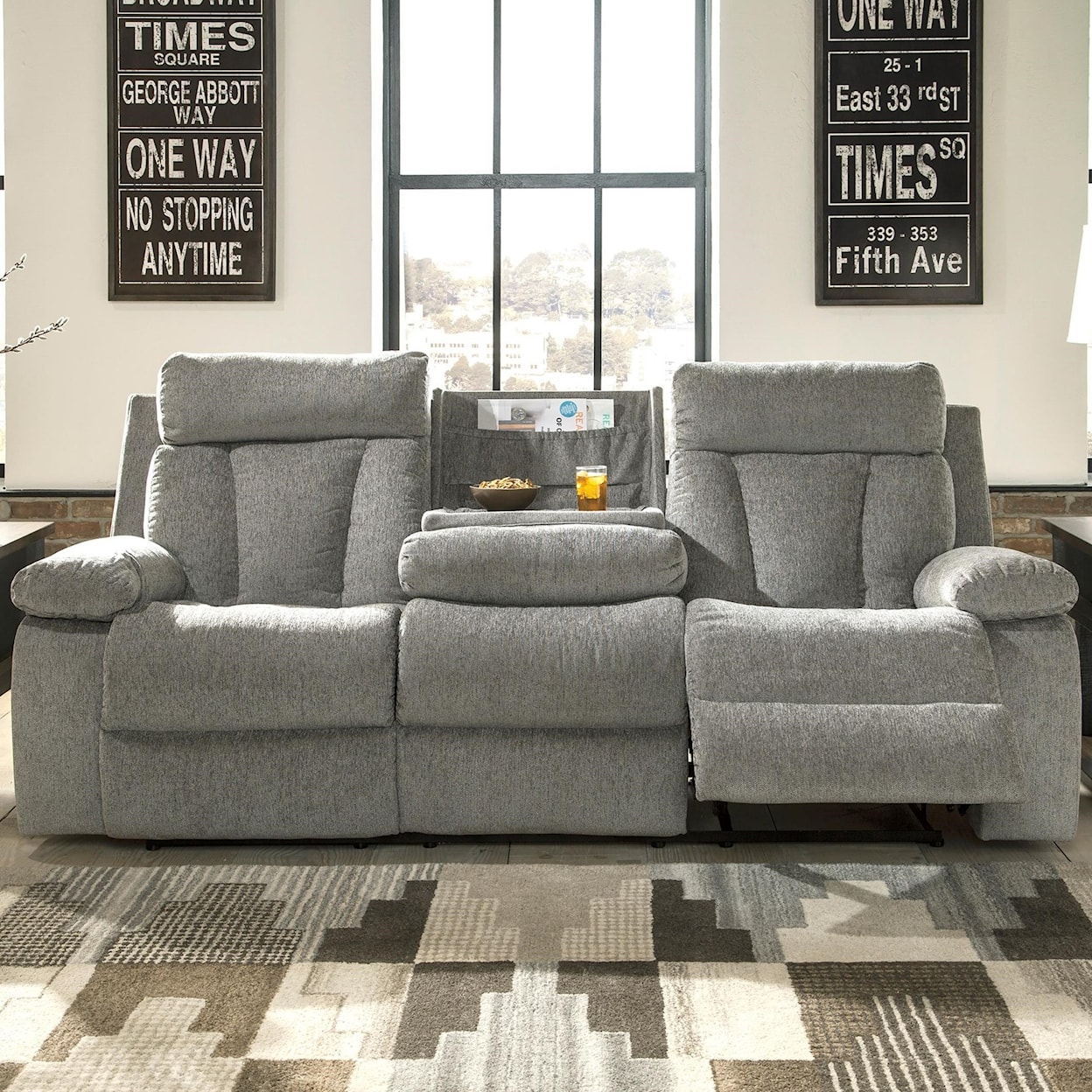 Ashley Signature Design Mitchiner Reclining Sofa