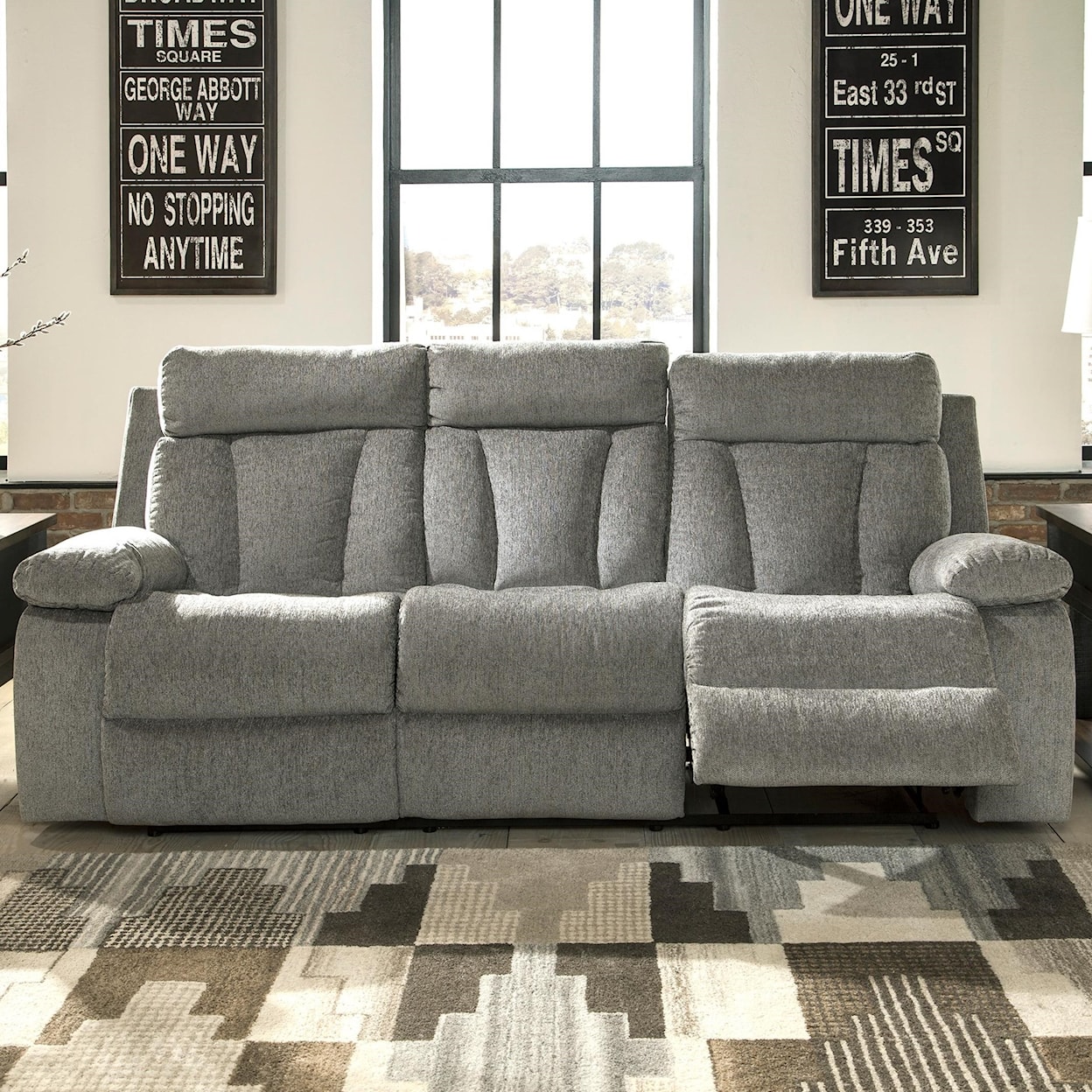 Ashley Signature Design Mitchiner Reclining Sofa