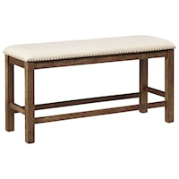 Counter Height Double Upholstered Bench