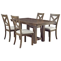 5-Piece Rectangular Extension Table and Chair Set