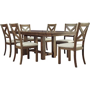 Signature Design by Ashley Moriville 7-Piece Table and Chair Set