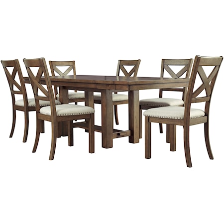 7-Piece Rectangular Extension Table and Chair Set