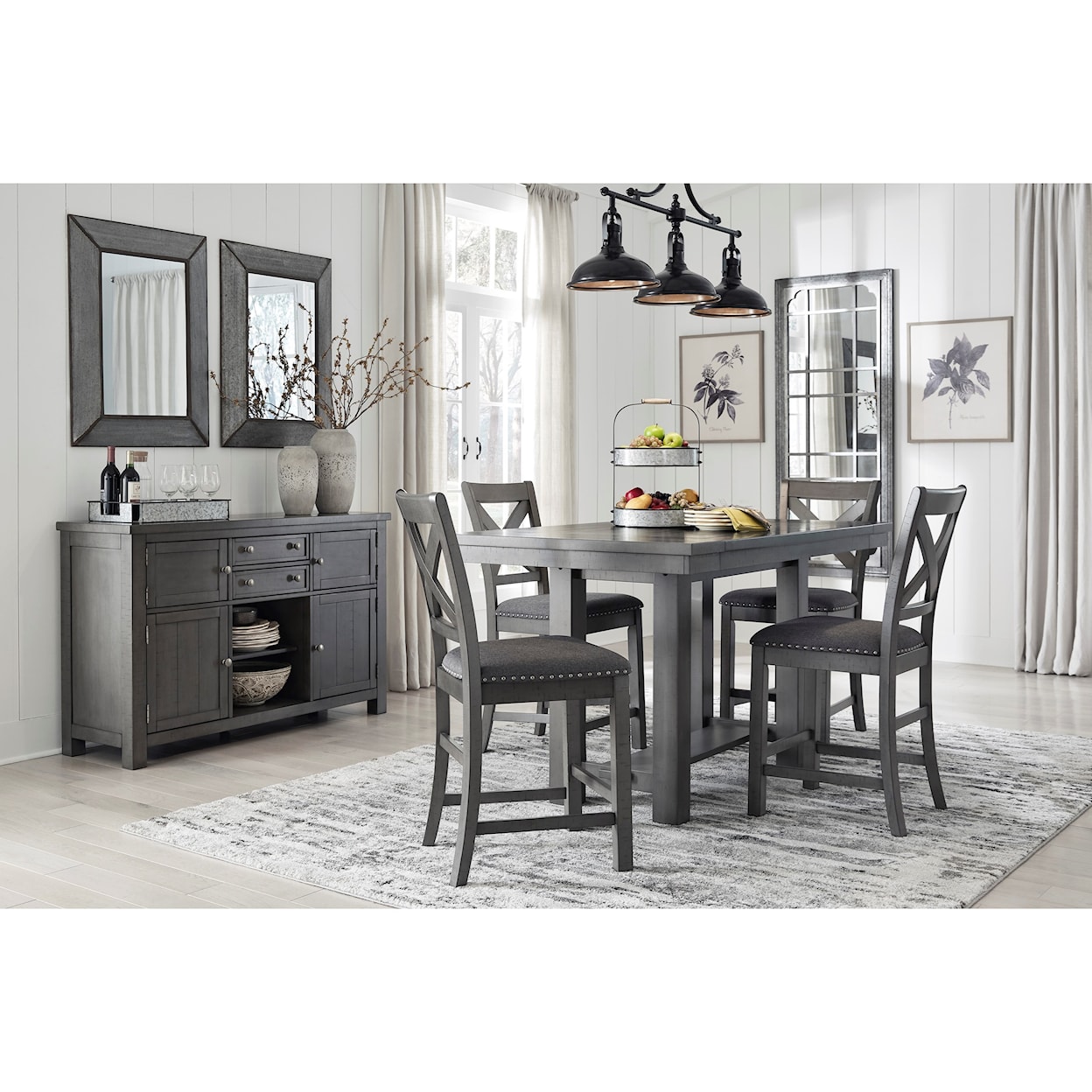 Signature Design by Ashley Myshanna Counter Height Dining Extension Table