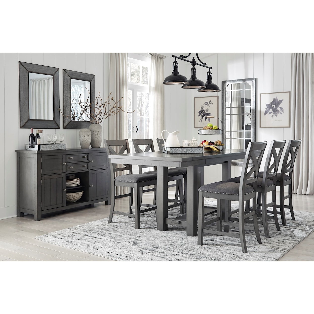 Signature Design by Ashley Myshanna Counter Height Dining Extension Table