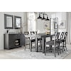 Ashley Furniture Signature Design Myshanna 7-Piece Counter Table Set