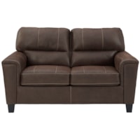 Faux Leather Loveseat