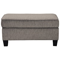 Transitional Ottoman with Tapered Feet