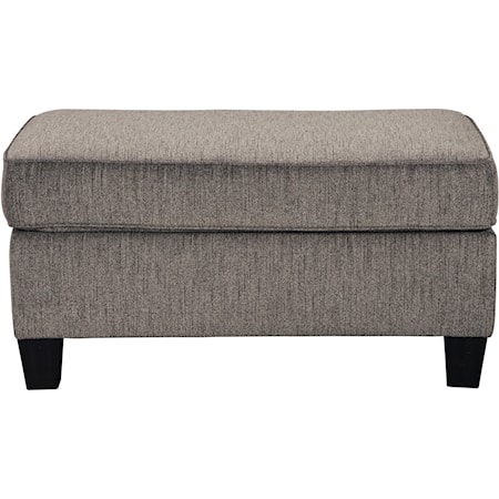 Transitional Ottoman with Tapered Feet