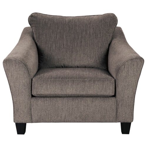 Transitional Chair and a Half with Flared Arm