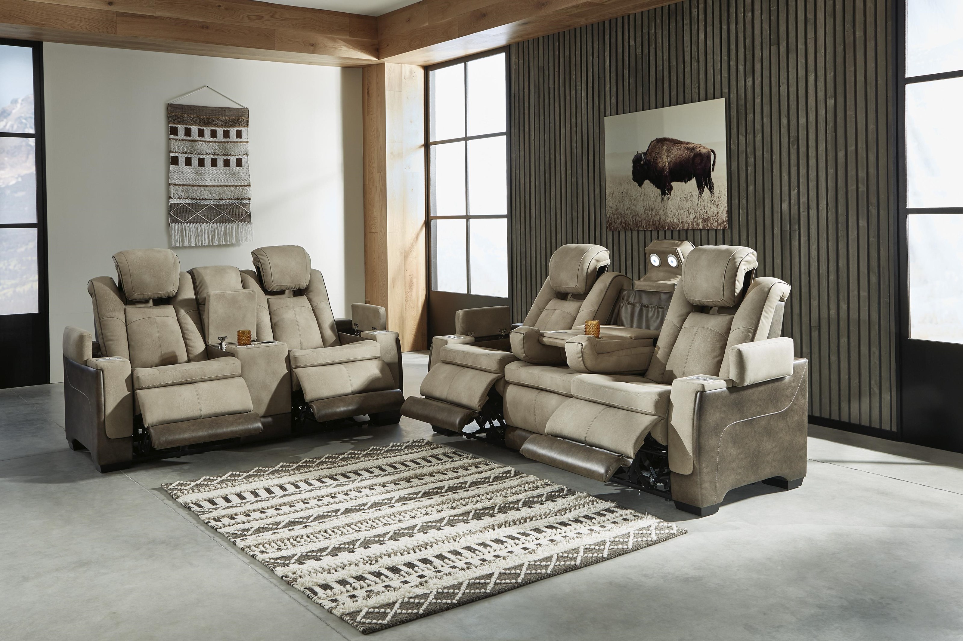 Couch with store middle console