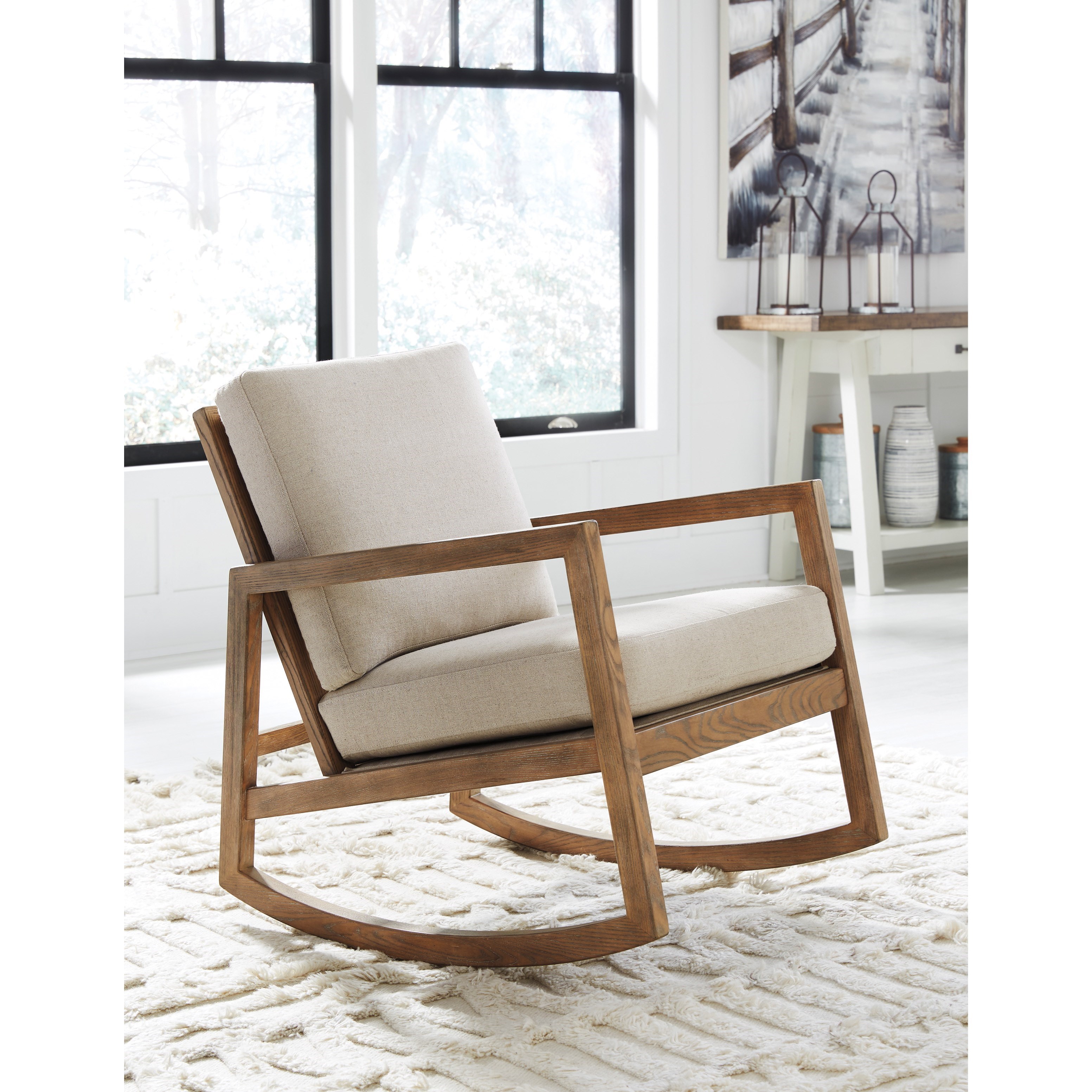Signature Design by Ashley Novelda A3000081 Upholstered Rocking