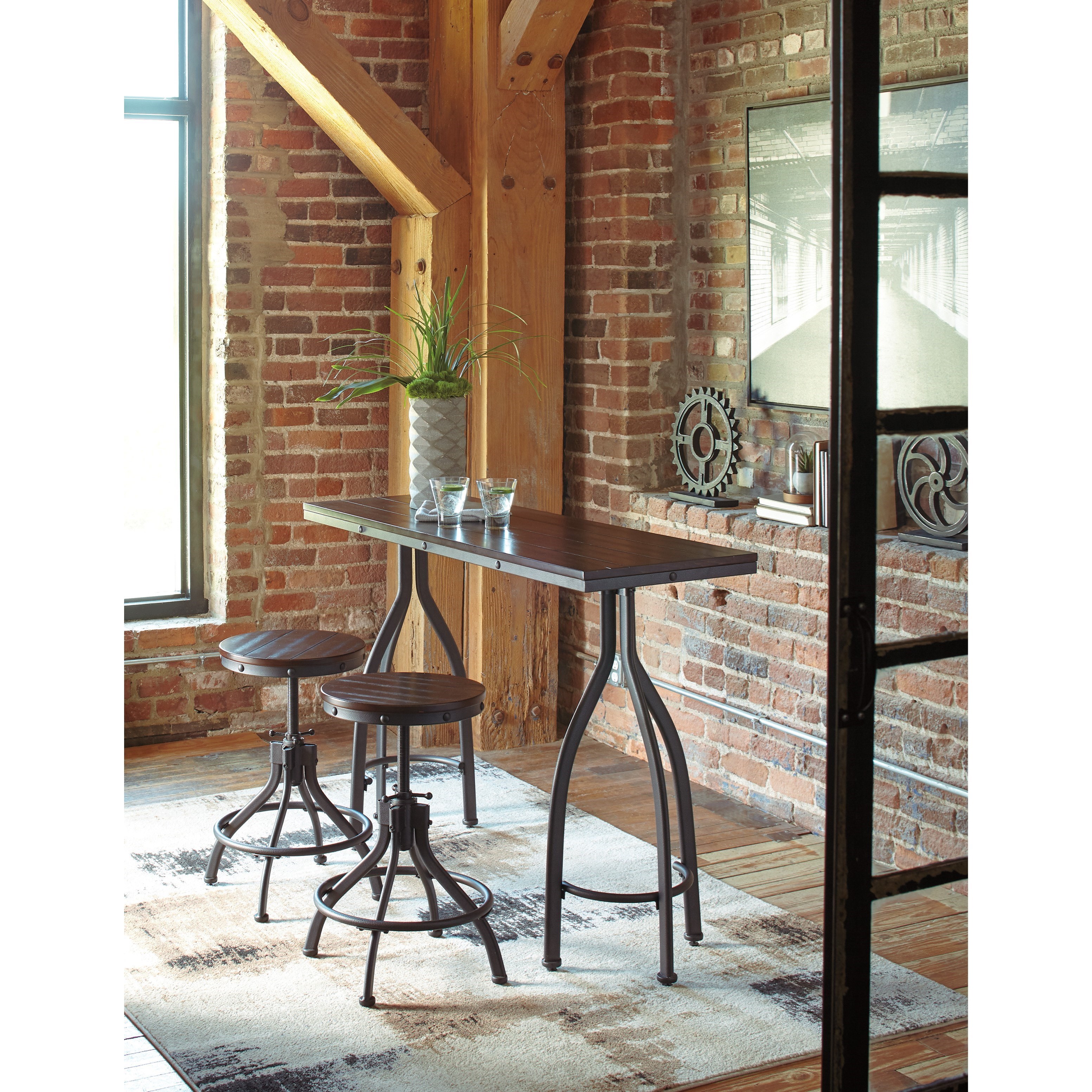 Ashley bar sales table and chairs