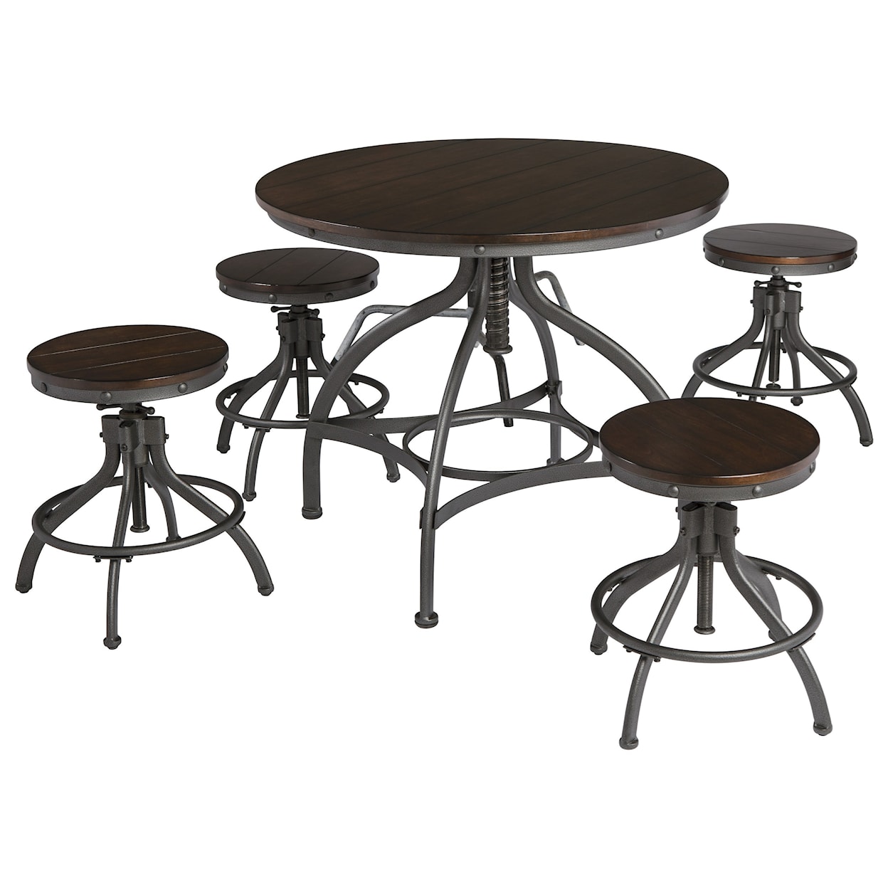 Ashley Furniture Signature Design Odium 5-Piece Dining Room Counter Table Set