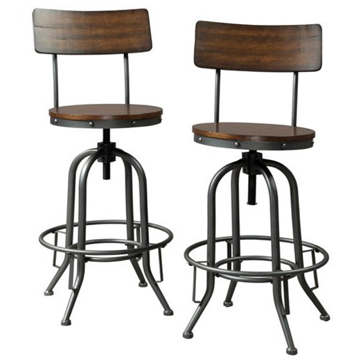 Industrial Mansard Adjustable Height Black Bar Stool 2024 www.alhudapk