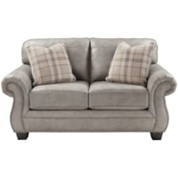 Transitional Loveseat with Nailhead Trim