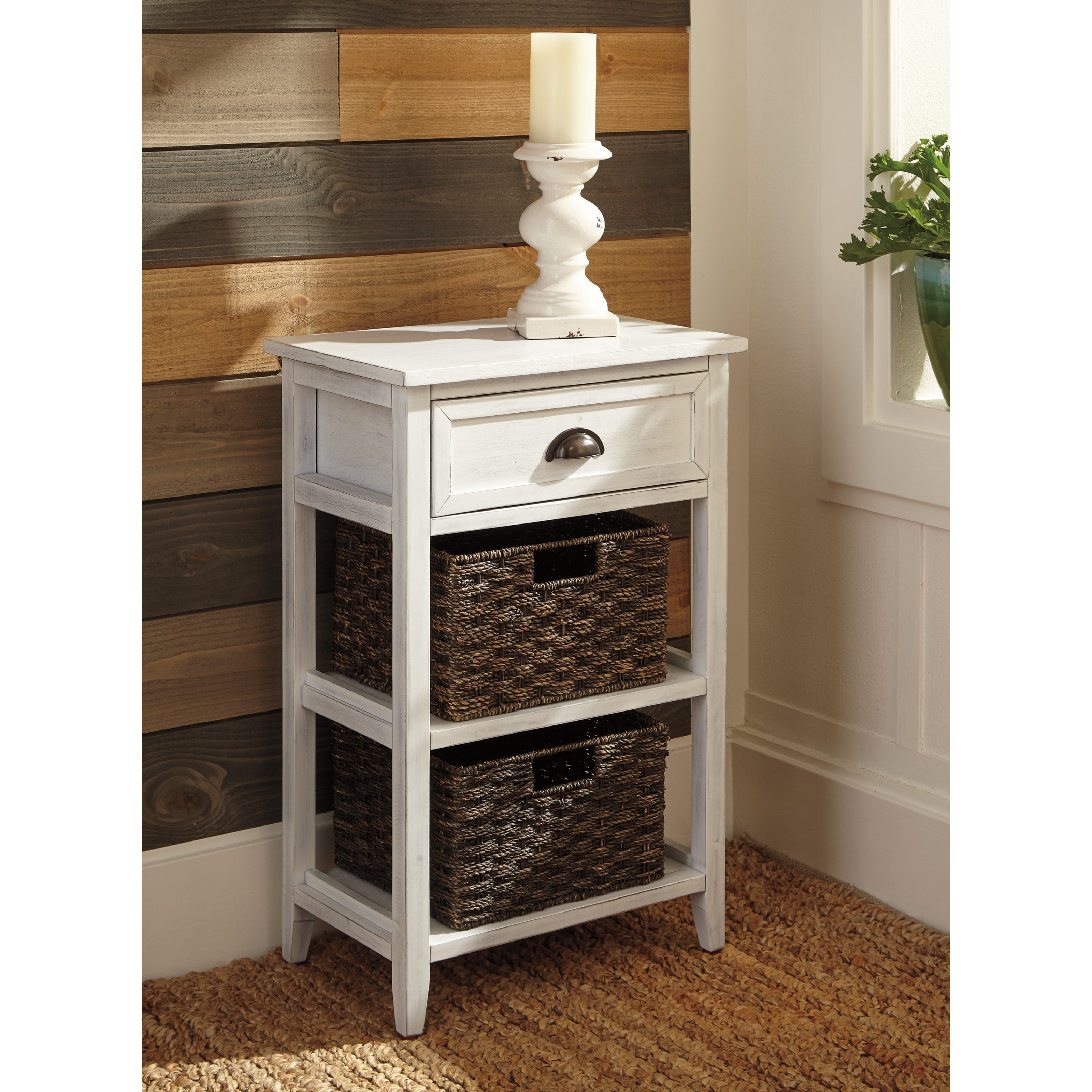 Signature Design by Ashley Oslember A4000137 Accent Table with 2 Woven