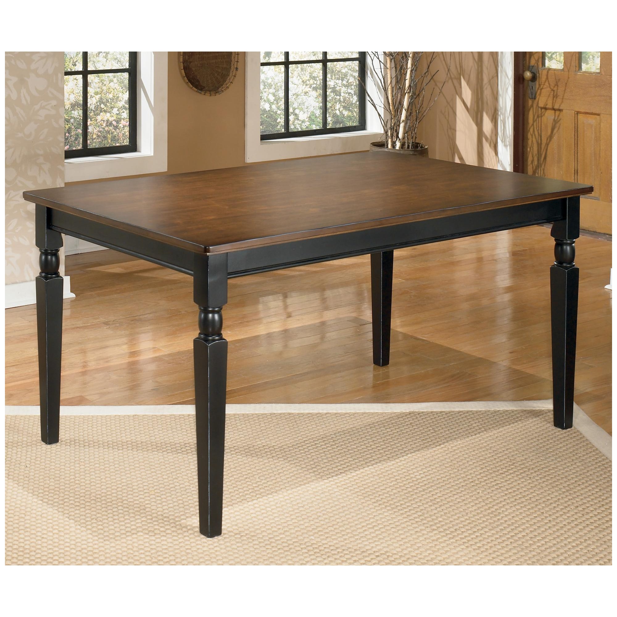 Owingsville Dining Table - Black/Brown - (D580-25)