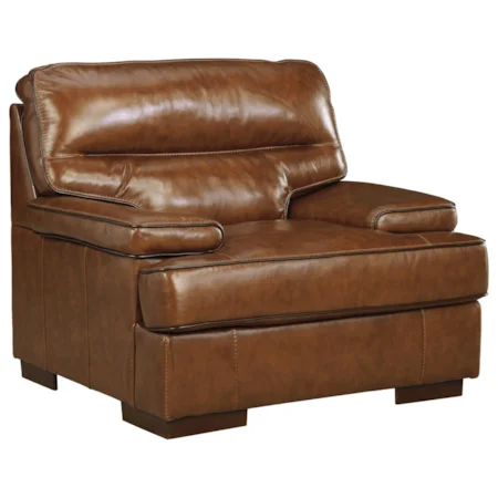 Contemporary Leather Match Chair
