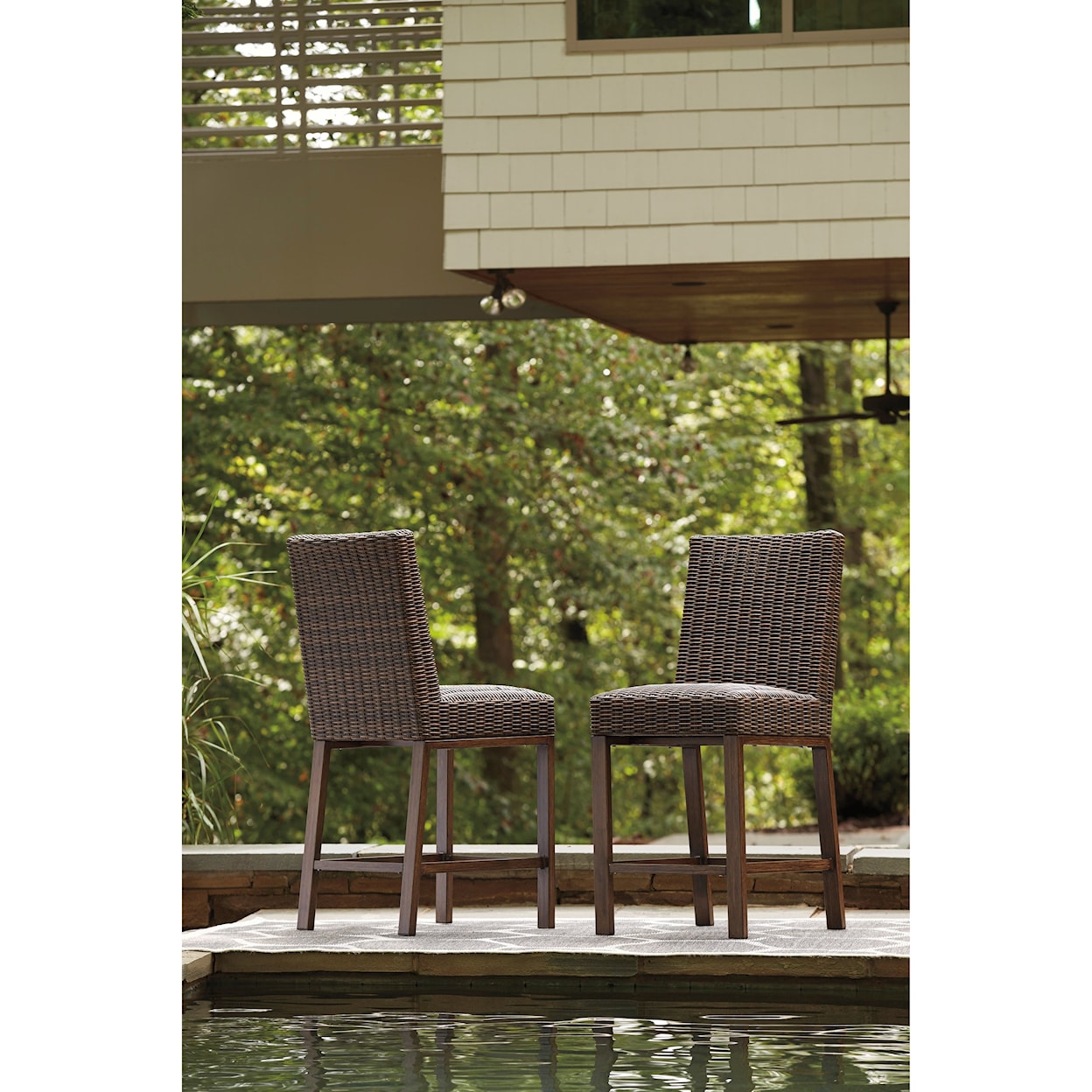 Ashley Furniture Signature Design Paradise Trail Set of 2 Barstools