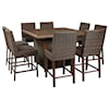 Signature Paradise Trail 9 Piece Outdoor Firepit Table Set