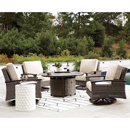 Outdoor Fire Pit Table Set
