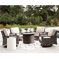 Outdoor Fire Pit Table Set