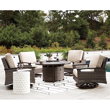 Outdoor Fire Pit Table Set