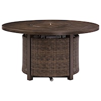 Contemporary Round Fire Pit Table