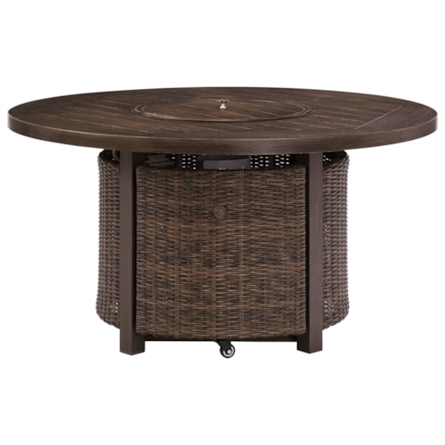 Contemporary Round Fire Pit Table