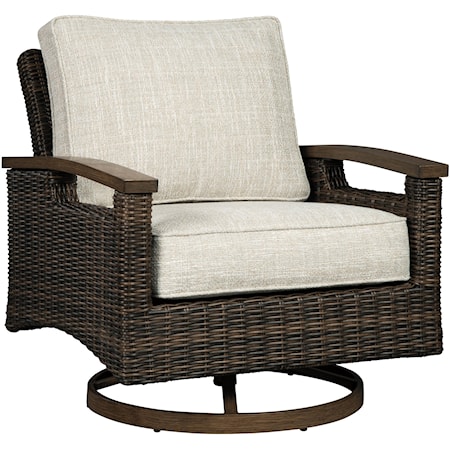Resin Wicker Swivel Lounge Chair