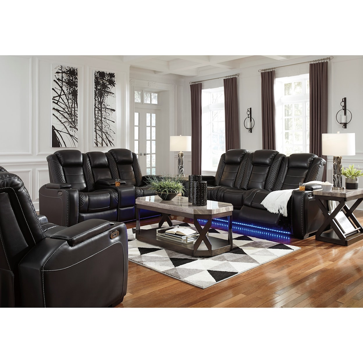 Signature Design by Ashley Party Time Power Reclining Living Room Group
