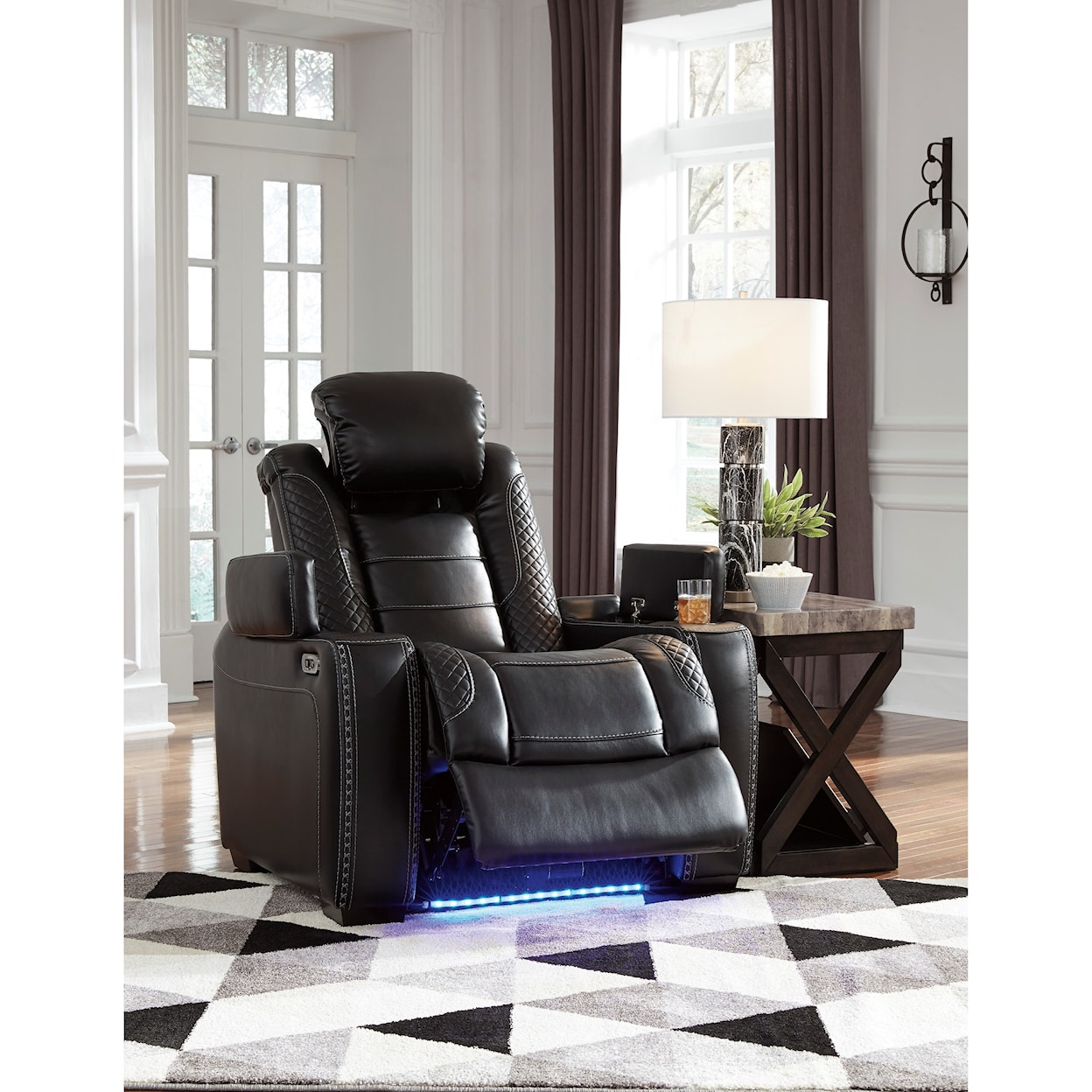 Signature Design by Ashley Furniture Party Time Power Recliner with Adjustable Headrest