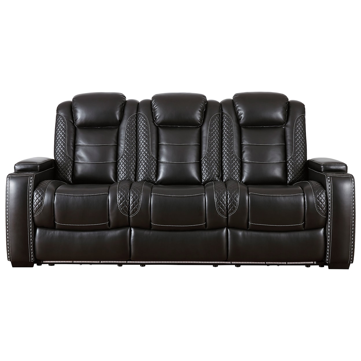 Signature Design by Ashley Party Time Power Reclining Sofa w/ Adjustable Headrests