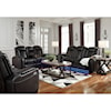 Ashley Party Time Power Reclining Sofa w/ Adjustable Headrests