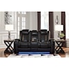 Signature Design by Ashley Furniture Party Time Power Recl Loveseat w/ Console & Adj Hdrsts