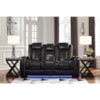 Ashley Signature Design Party Time Power Recl Loveseat w/ Console & Adj Hdrsts