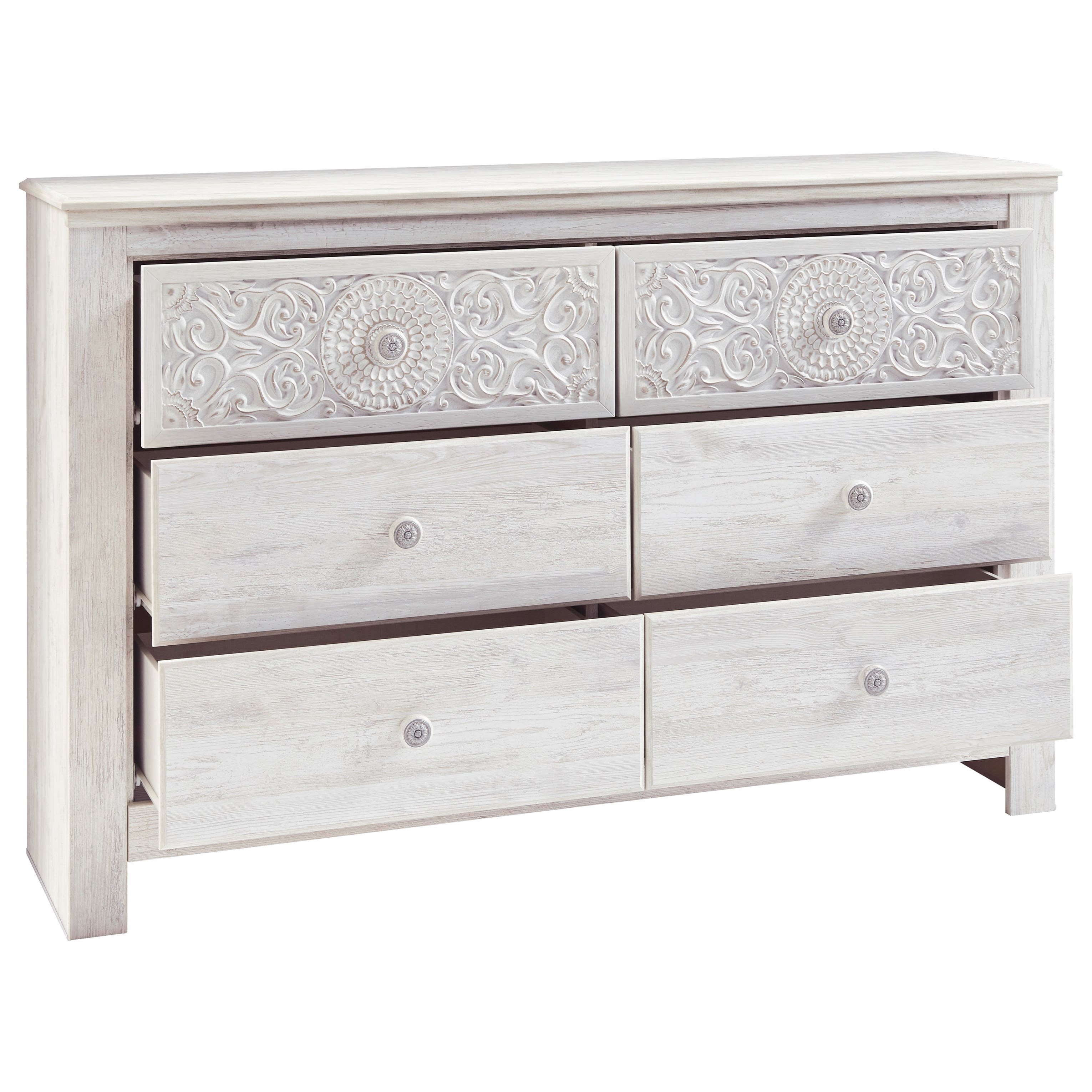 Ashley Signature Design Paxberry B18131 Dresser with Carved Drawer