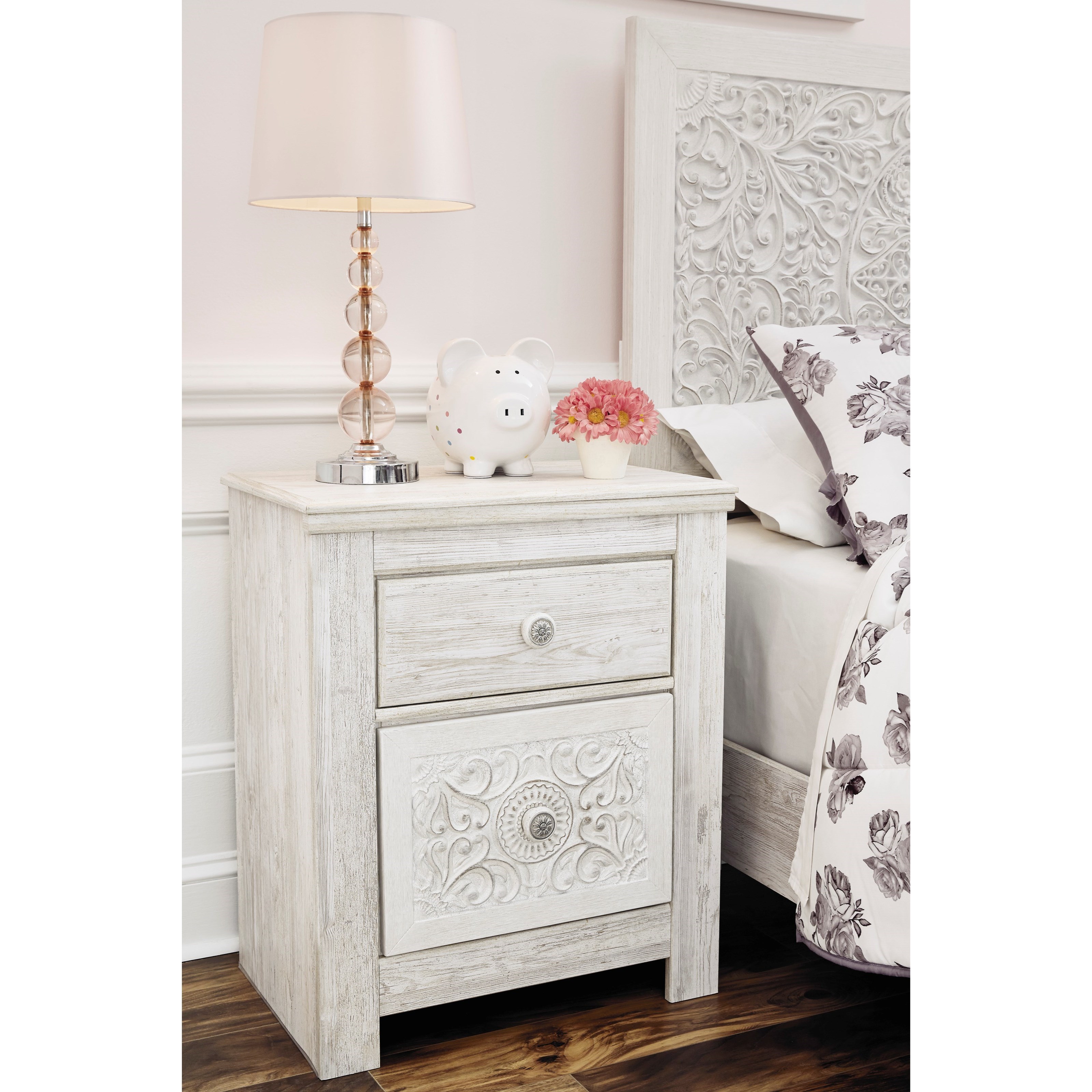 Ashley Signature Design Paxberry B18192 2Drawer Nightstand with USB