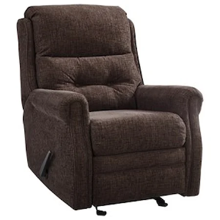 Traditional Glider Recliner with Tufted Back