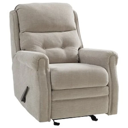 Traditional Glider Recliner with Tufted Back