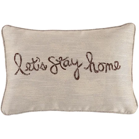 Let's Stay Home Chocolate Pillow