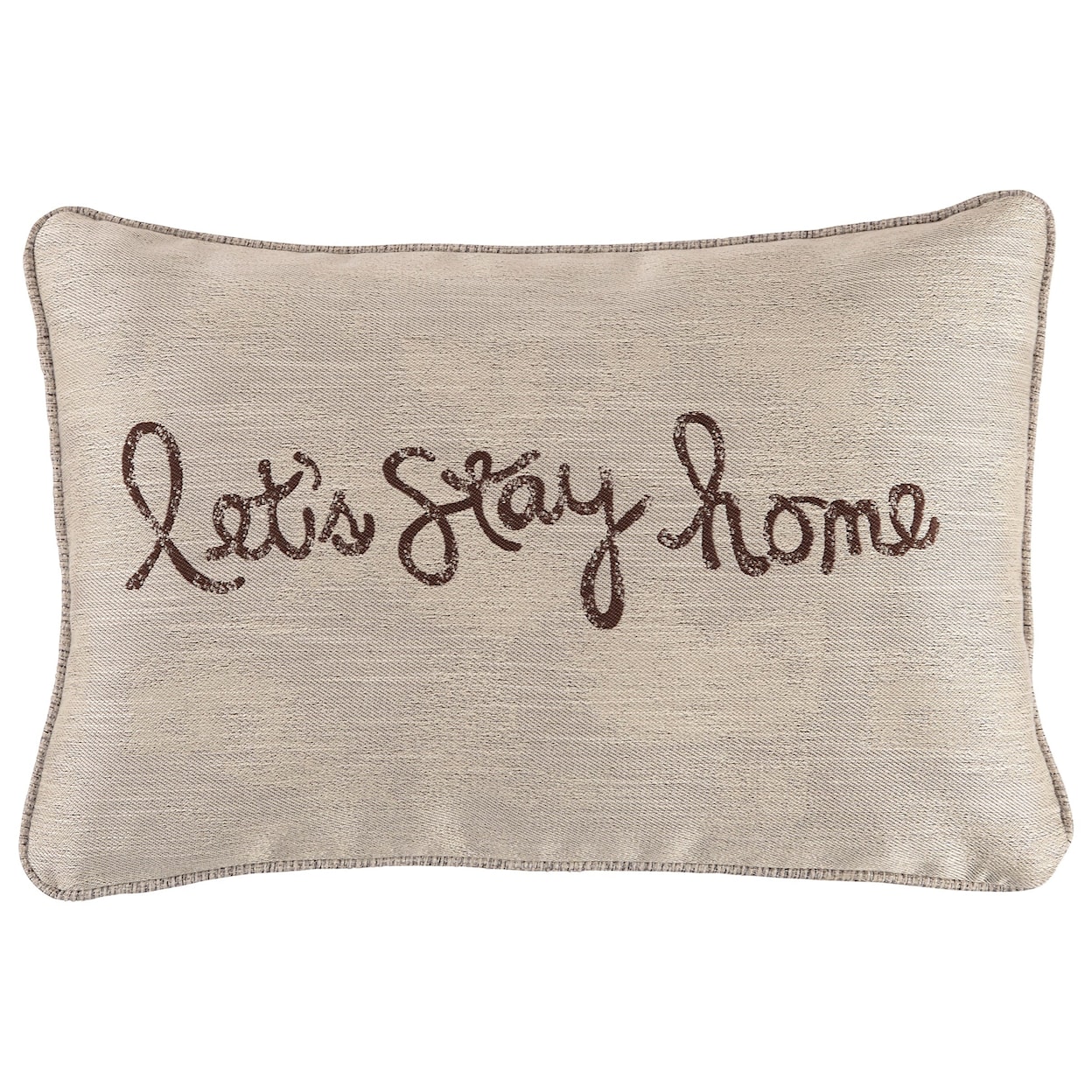 Signature Design by Ashley Lets Stay Home Let's Stay Home Chocolate Pillow