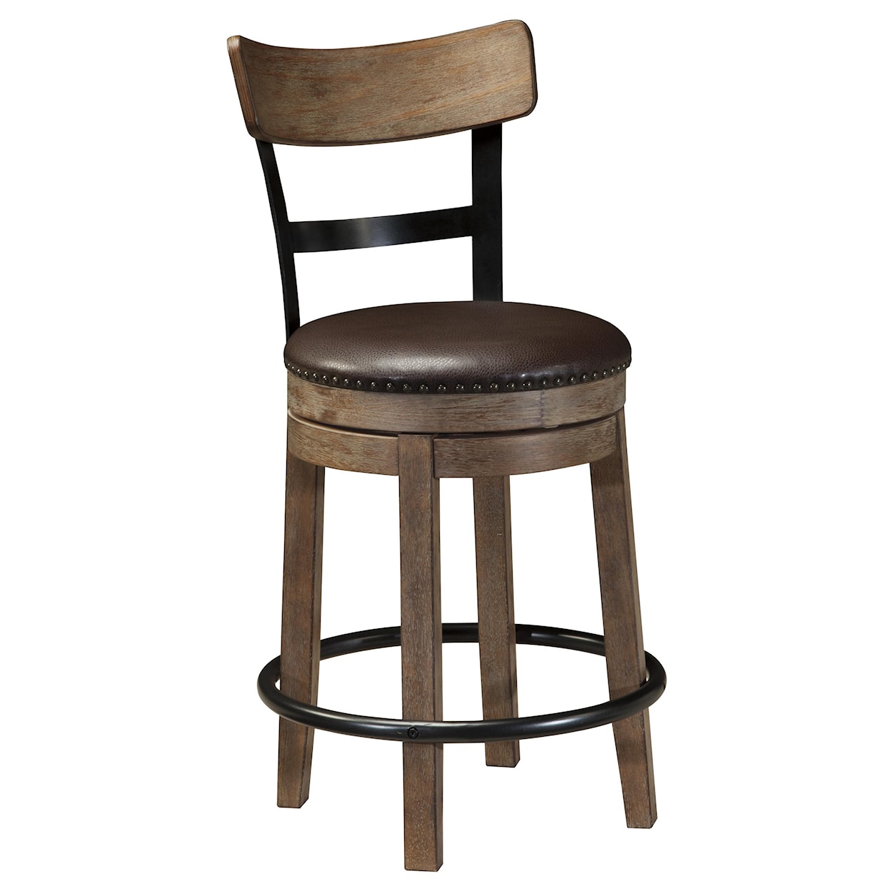 Signature Design by Ashley Pinnadel Upholstered Swivel Barstool