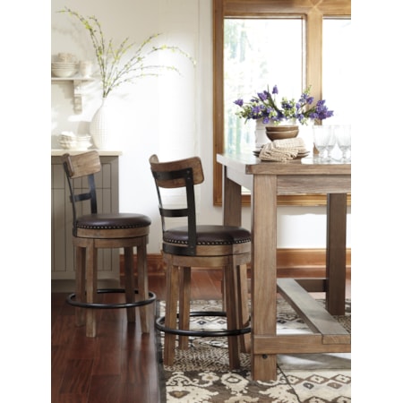 Upholstered Swivel Barstool