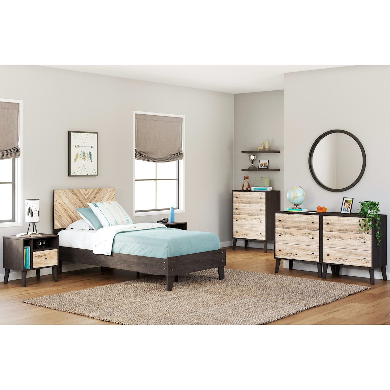 Signature Design by Ashley Piperton Twin Panel Platform Bed
