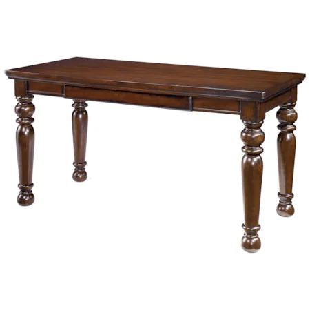 Large Leg Desk with Pull-Out Drawer