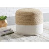 Trendz Poufs Sweed Valley - Natural/White Pouf