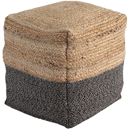 Sweed Valley - Natural/Black Pouf