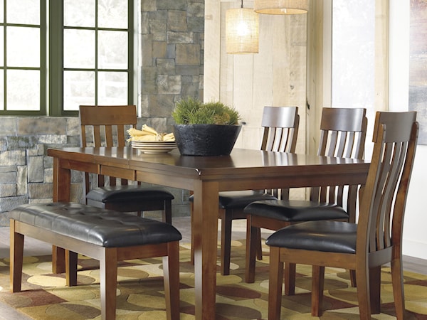 6-Pc Dining Set with Bench