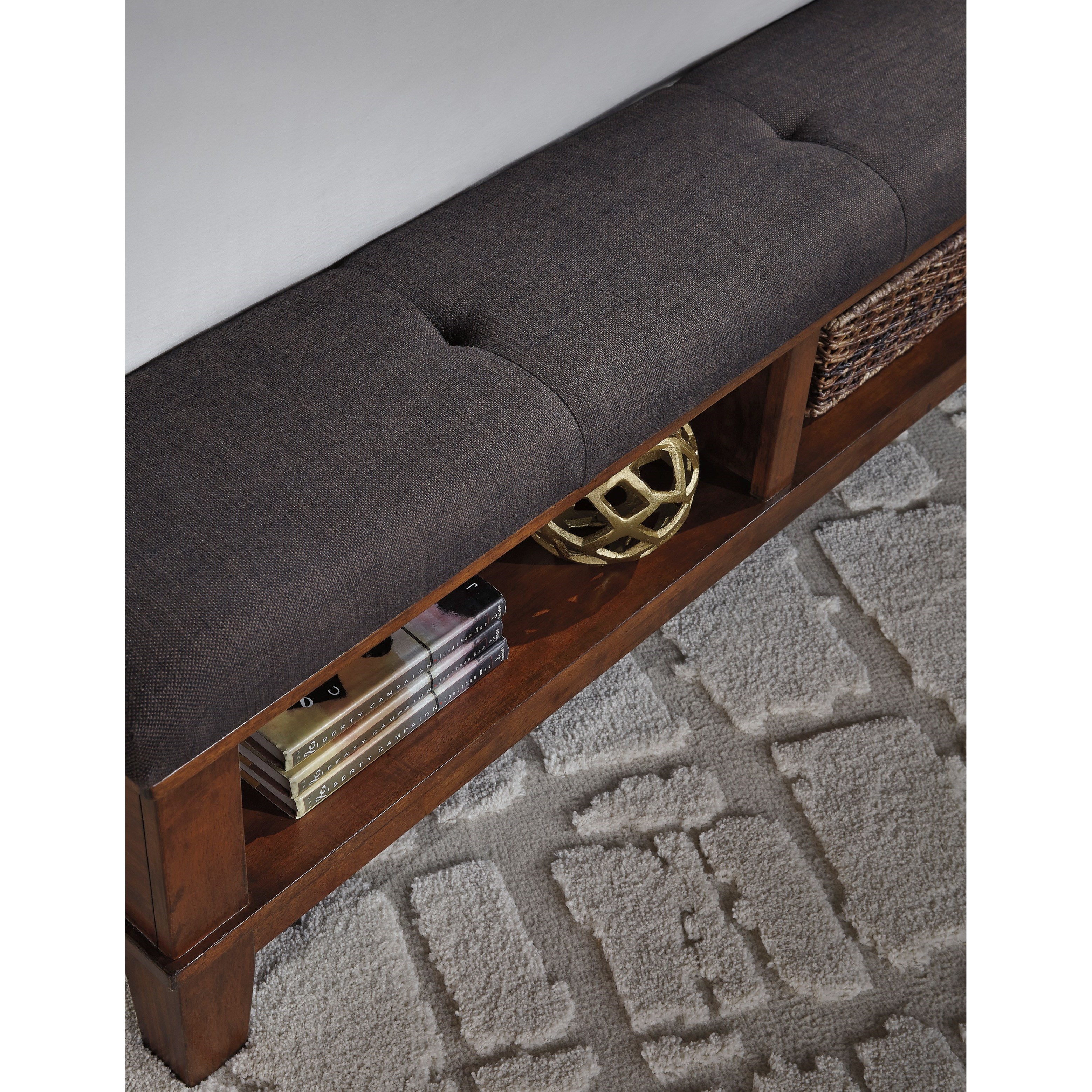 Signature Design by Ashley Ralene Queen Upholstered Bed with Bench